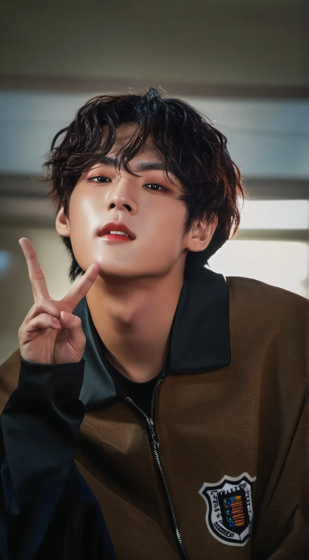 ai character: V from BTS  background