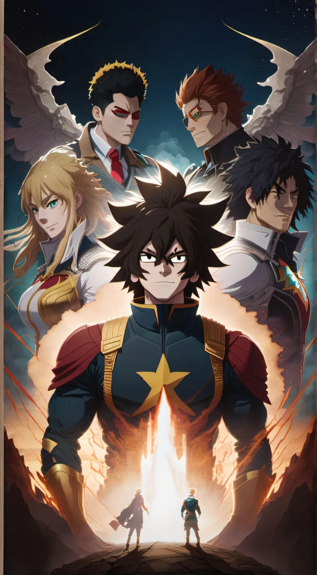 ai character: mha vampire heros background