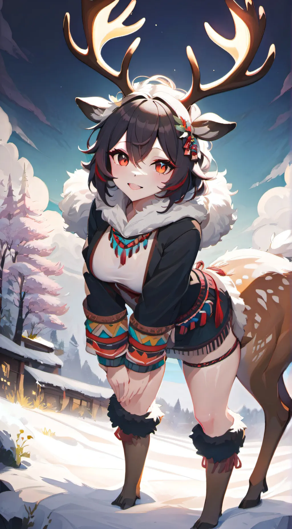 ai character: fawn background