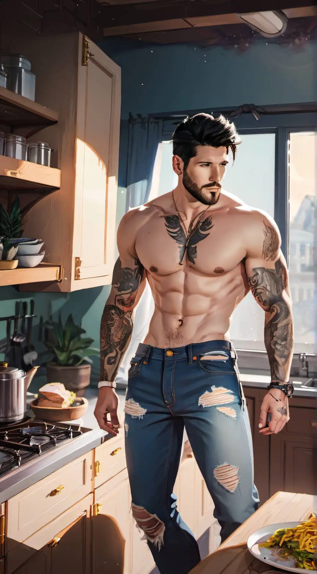 ai character: Hot dad background