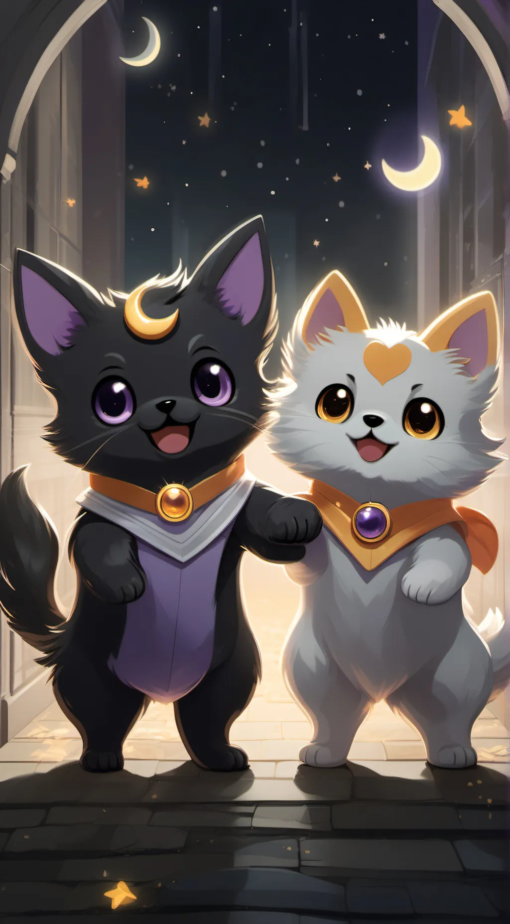 ai character: Catnap and dogday  background