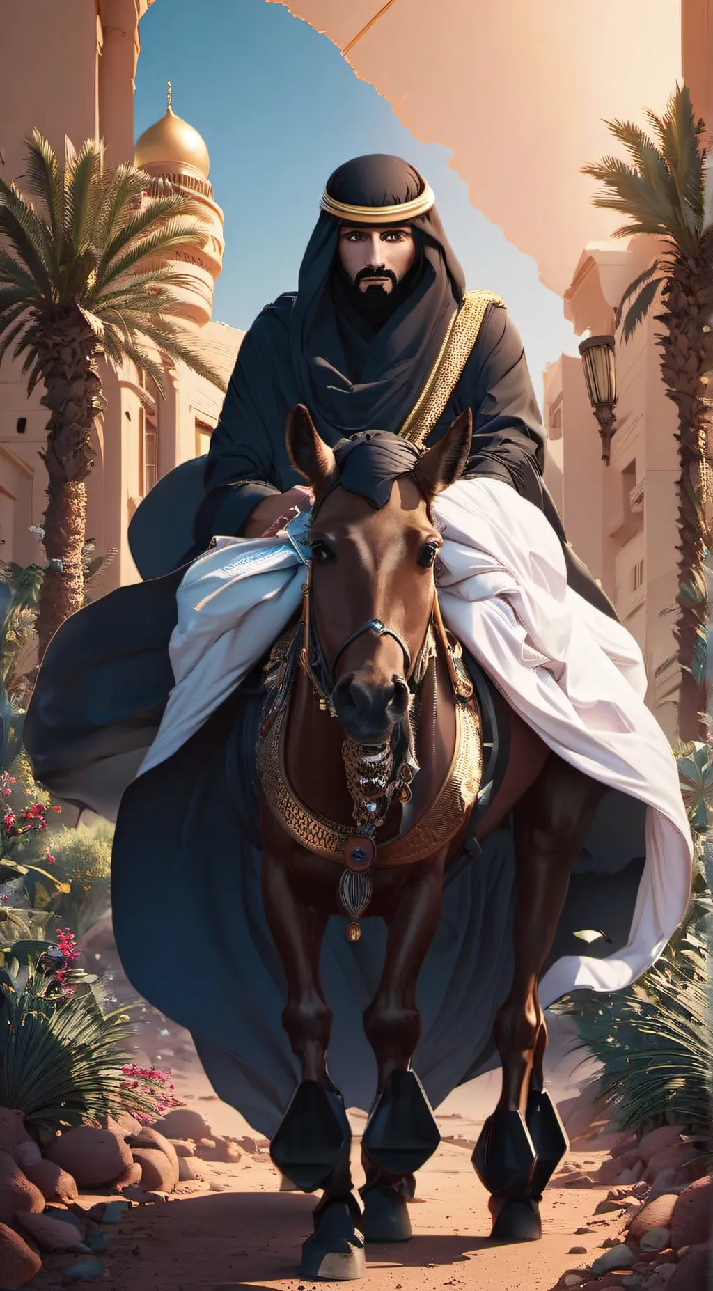 ai character: army saudi arabia background