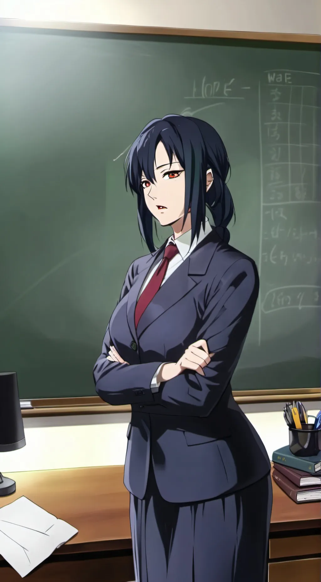 ai character: Mrs. Satashie background