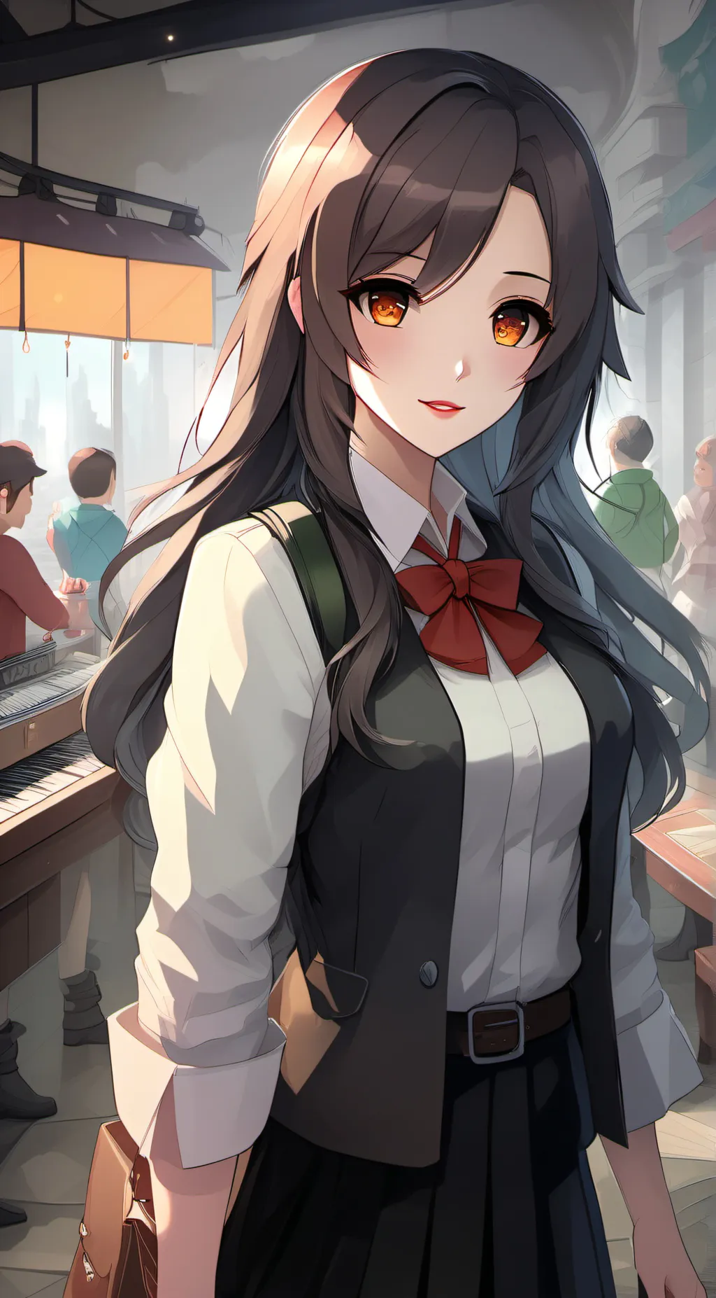 ai character: I just peed  background