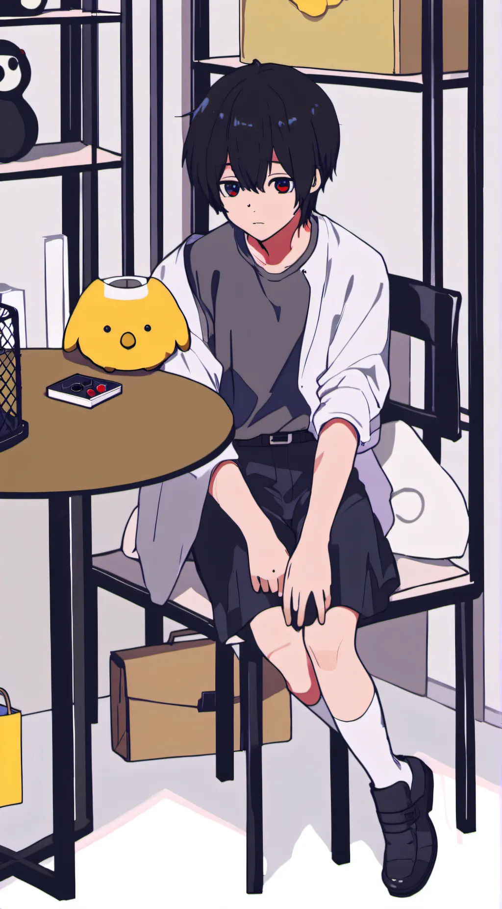 ai character: girl omori background