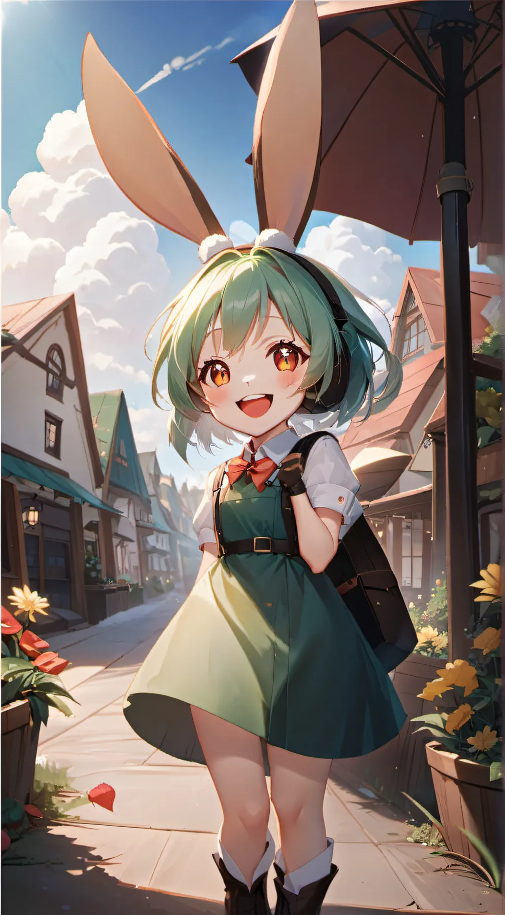 ai character: hoppy hopscotch  background