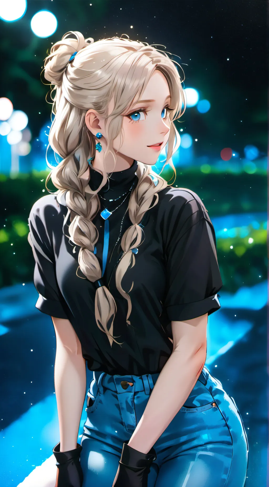 ai character: Violet  background