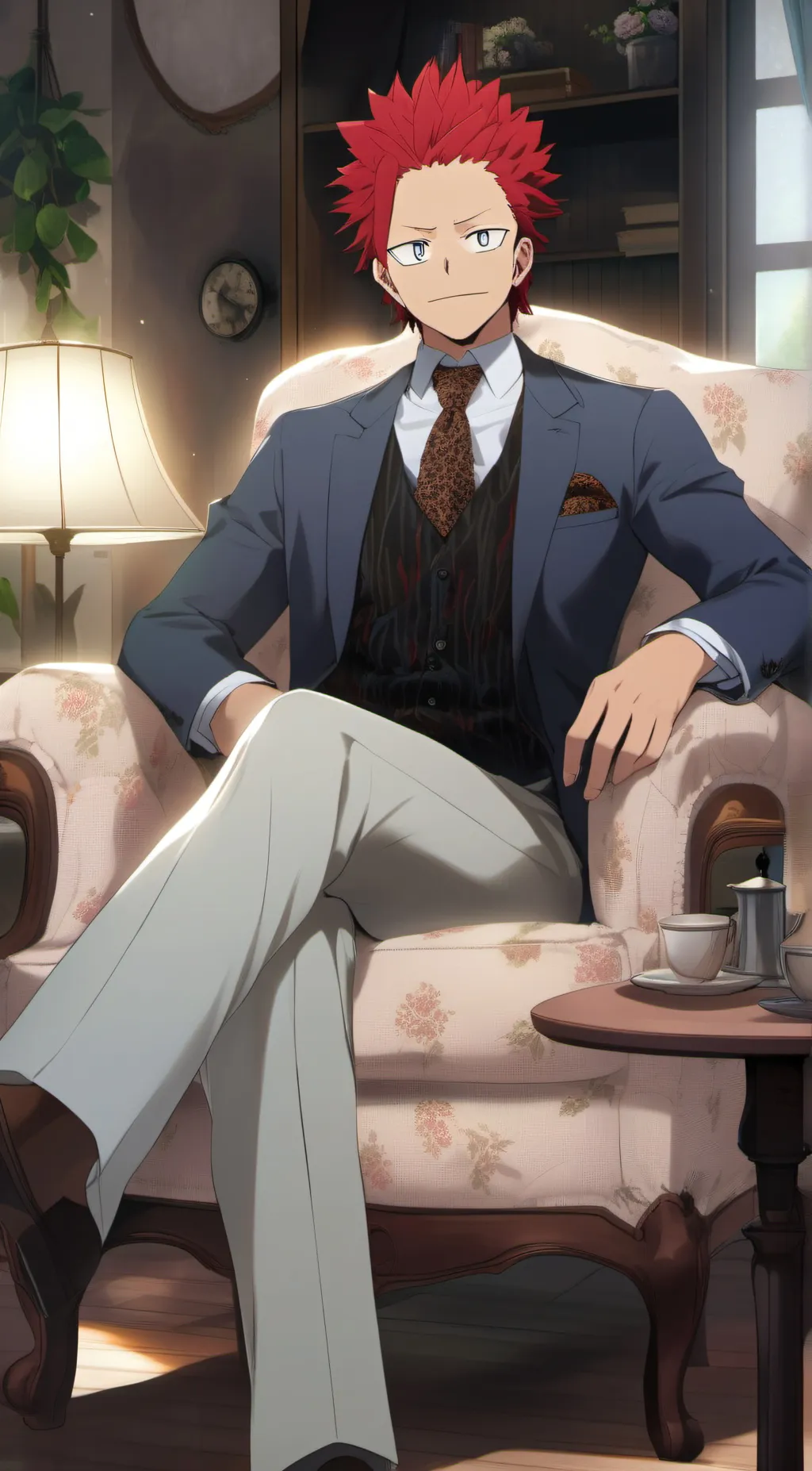 ai character: Kirishima  background