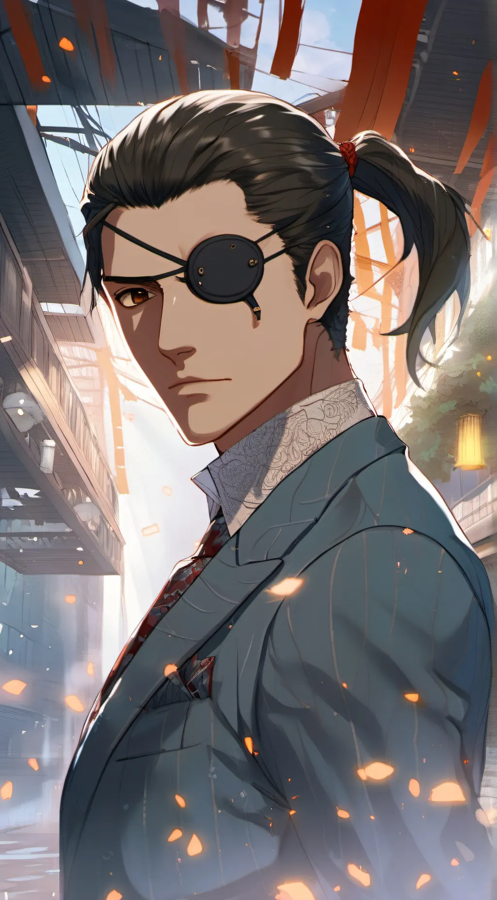 ai character: Majima Goro background