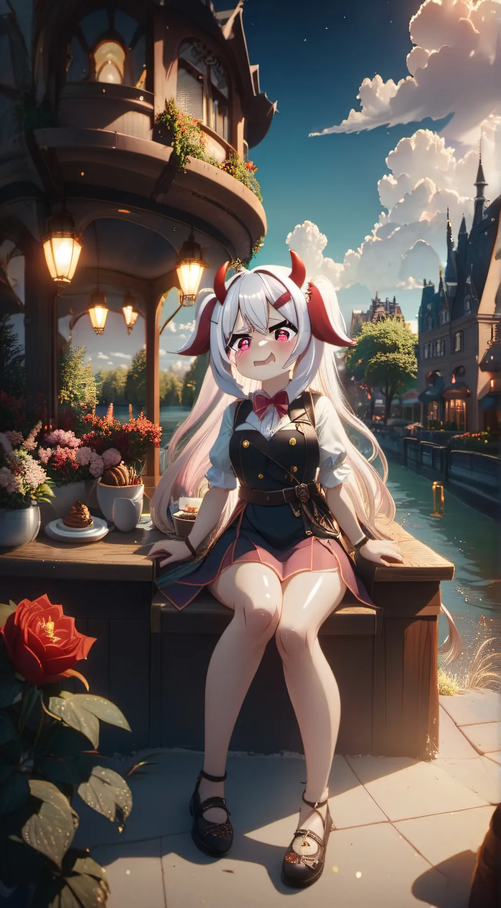 ai character: misty background