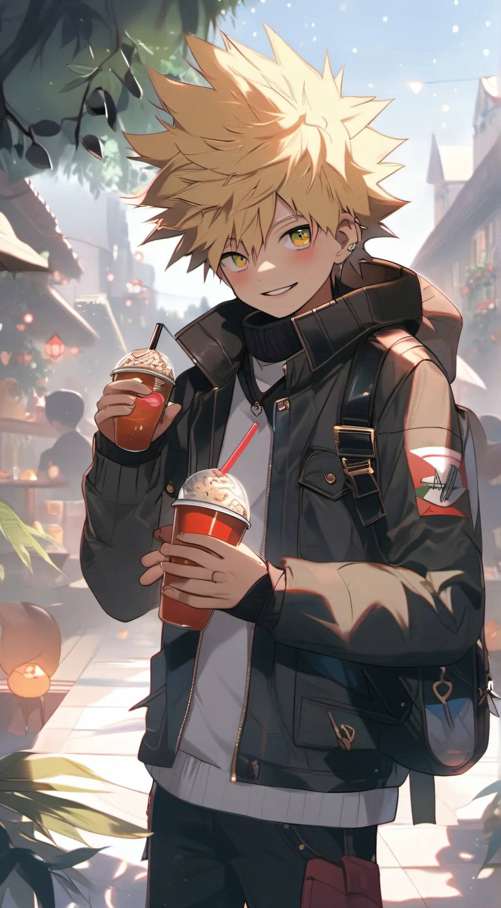 ai character: *bakugo* background