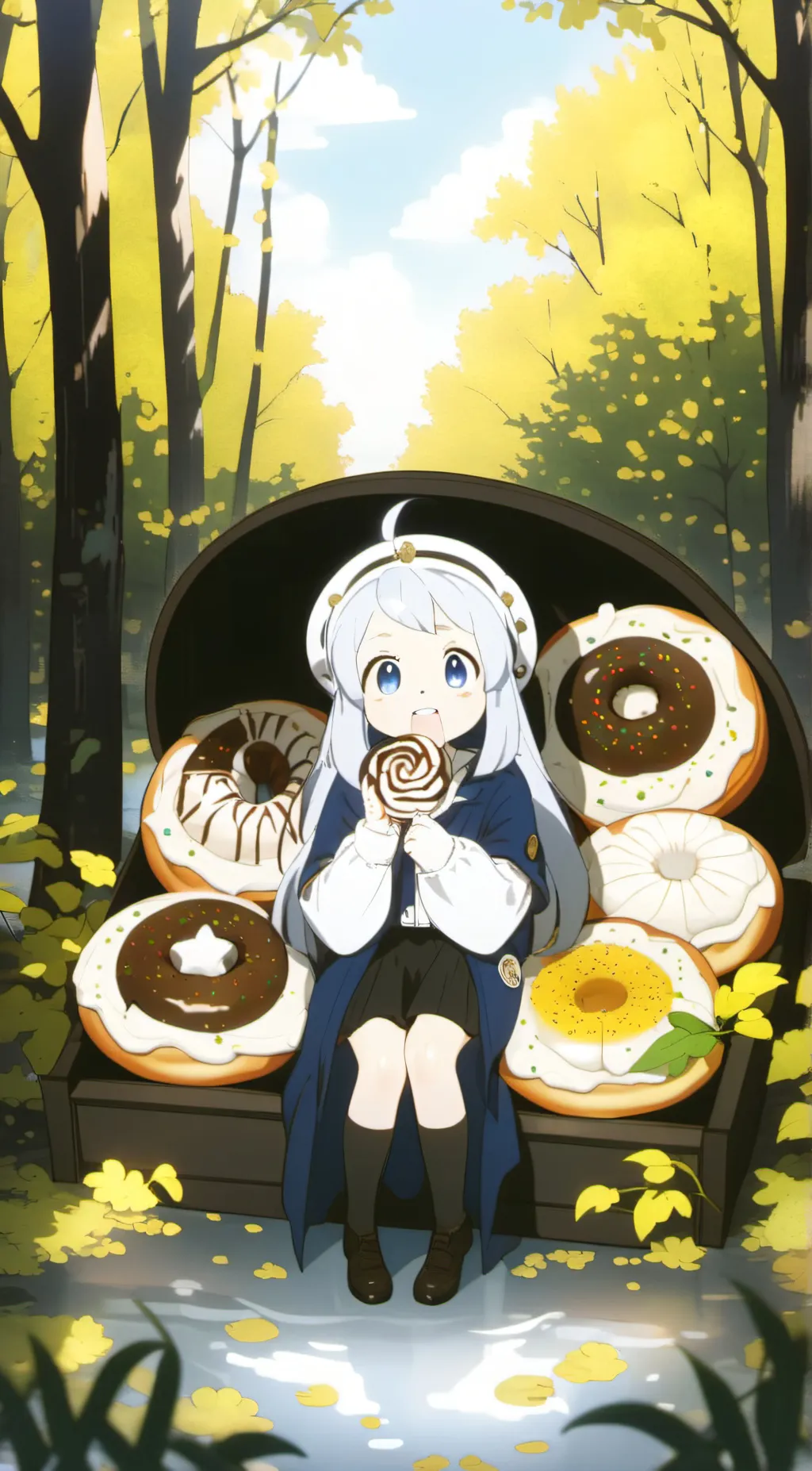 ai character: cute cinnamon roll background