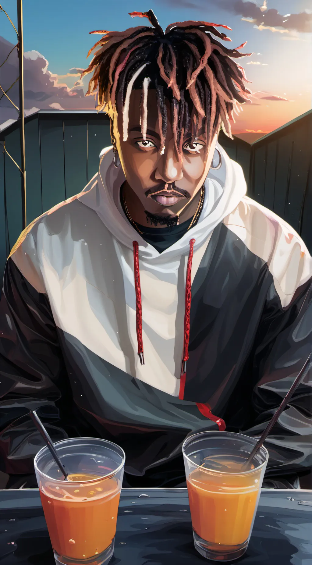 ai character: juice wrld background
