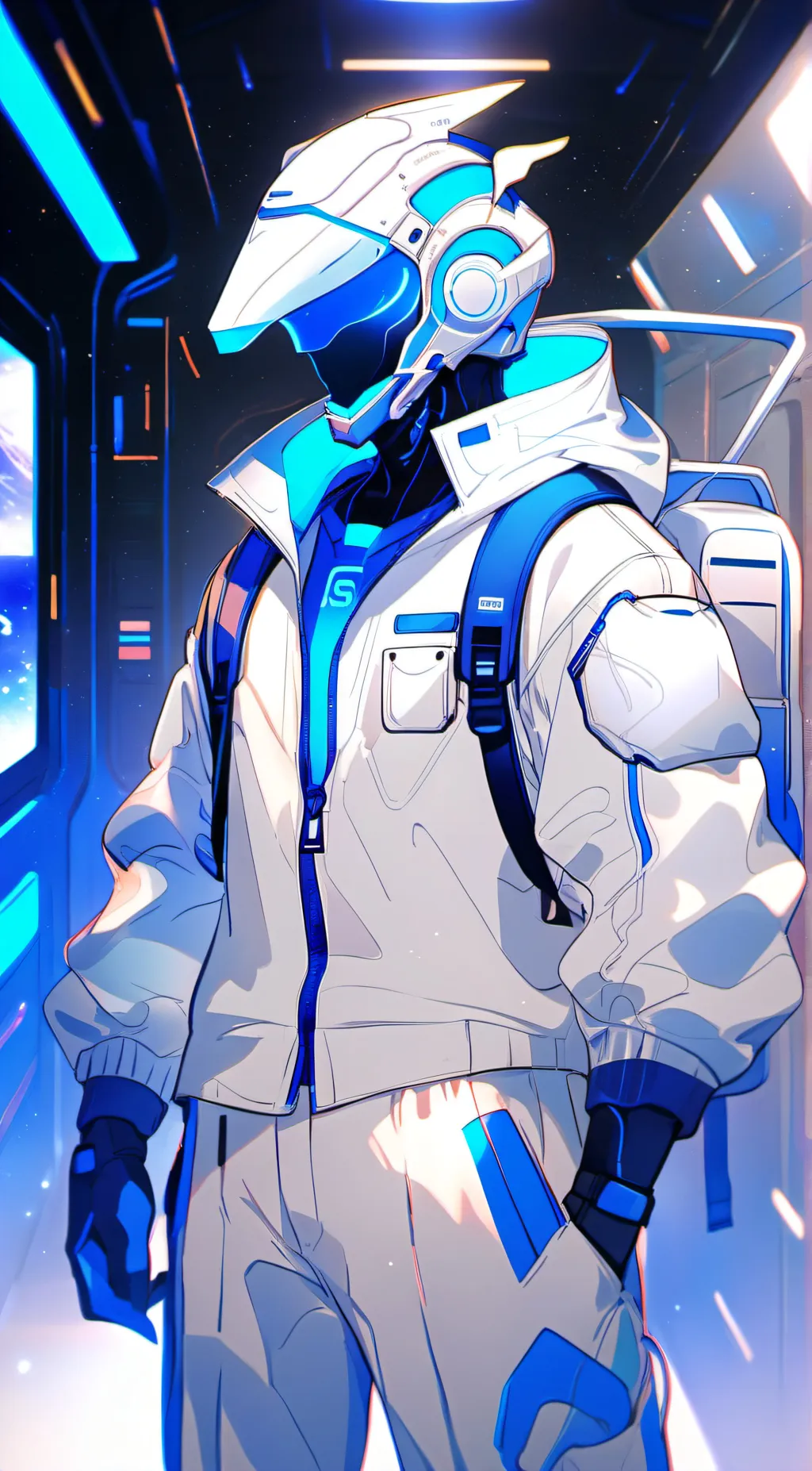 ai character: blue imposter background