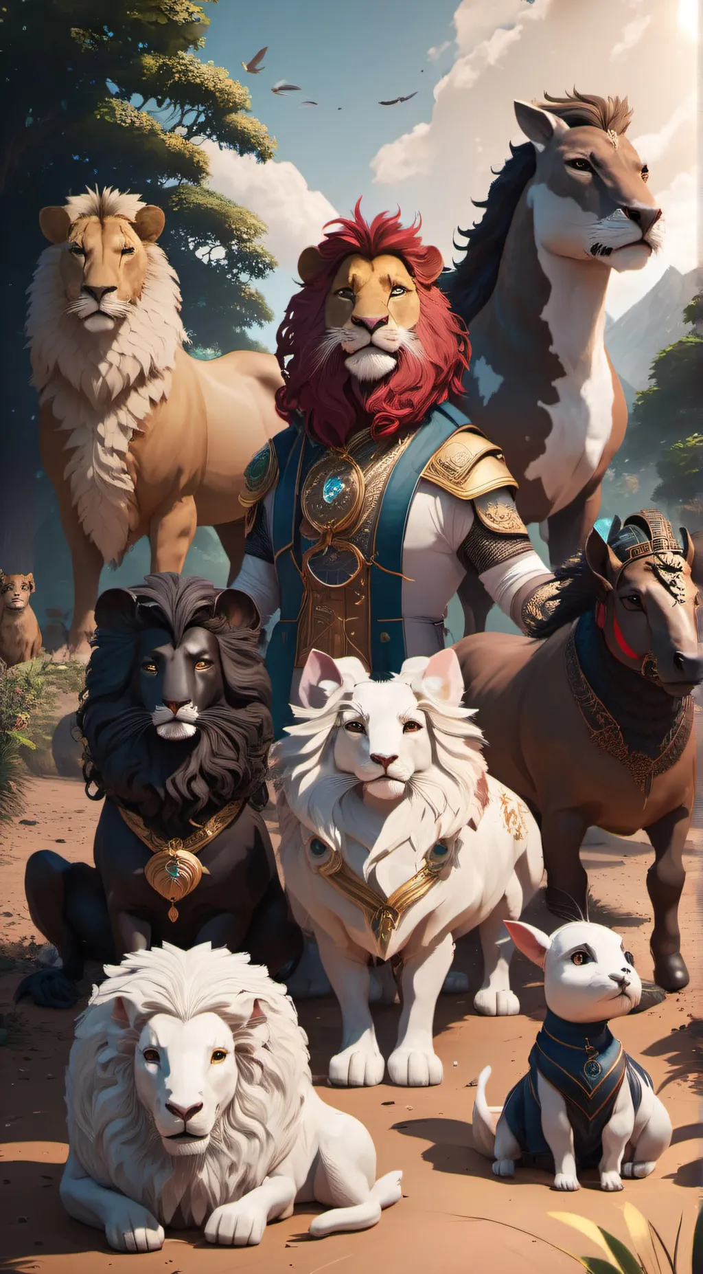 ai character: Tadc animals  background