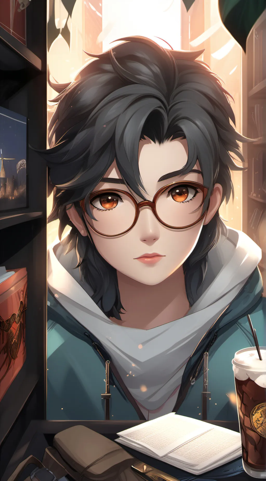 ai character: Mardy George  background