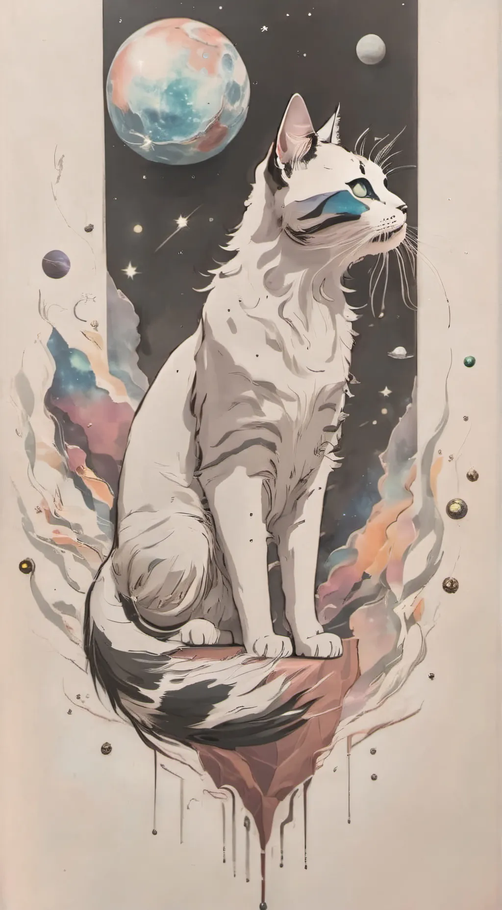 ai character: the universe cat background