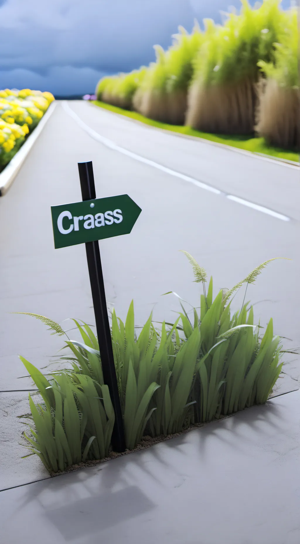 ai character: TOUCH GRASS background