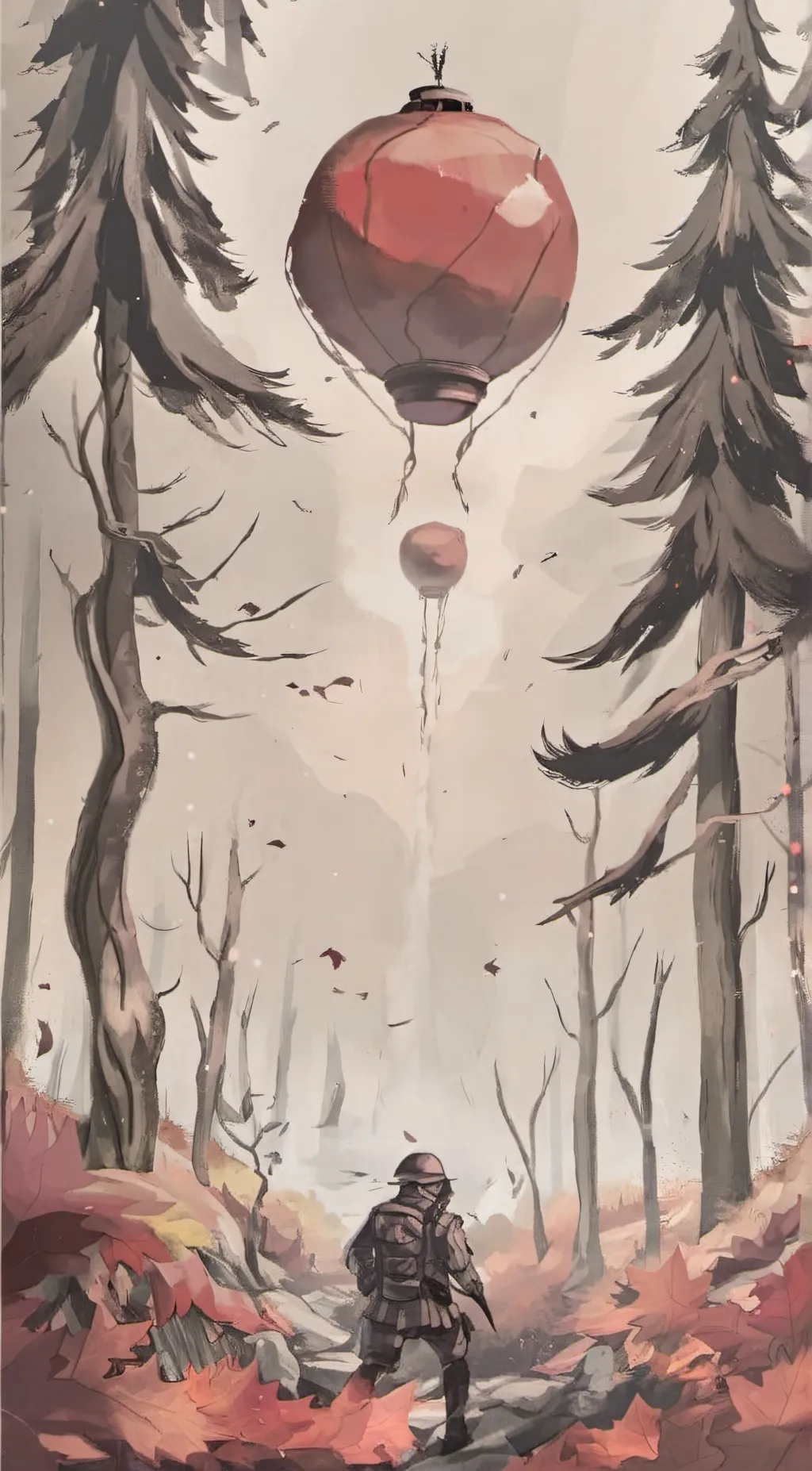 ai character: bomb in forest background