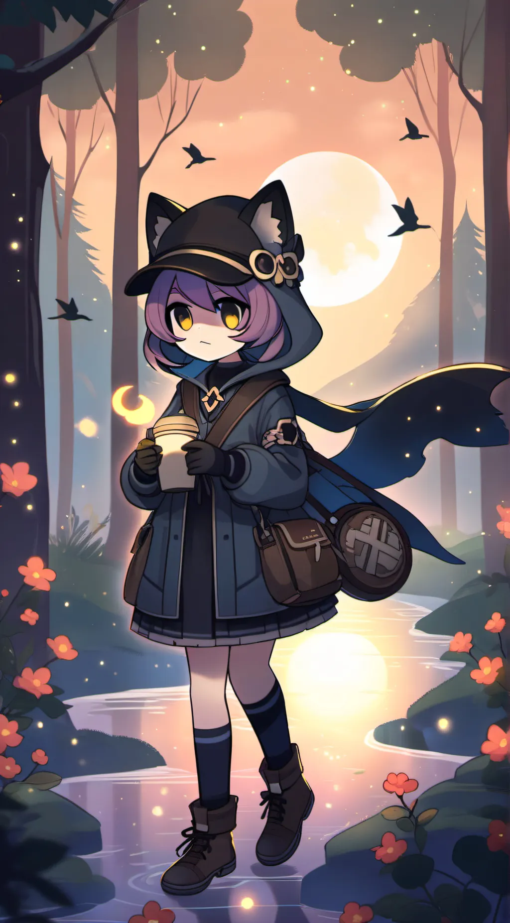 ai character: Uzi V2 background