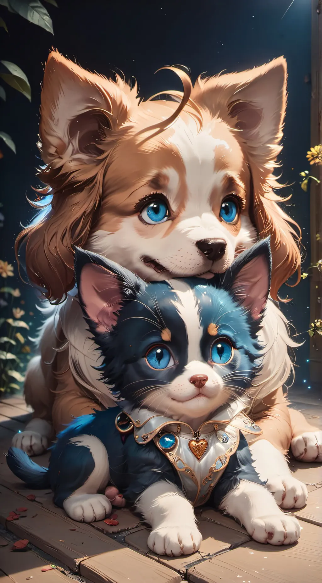 ai character: Coffee & Rose background