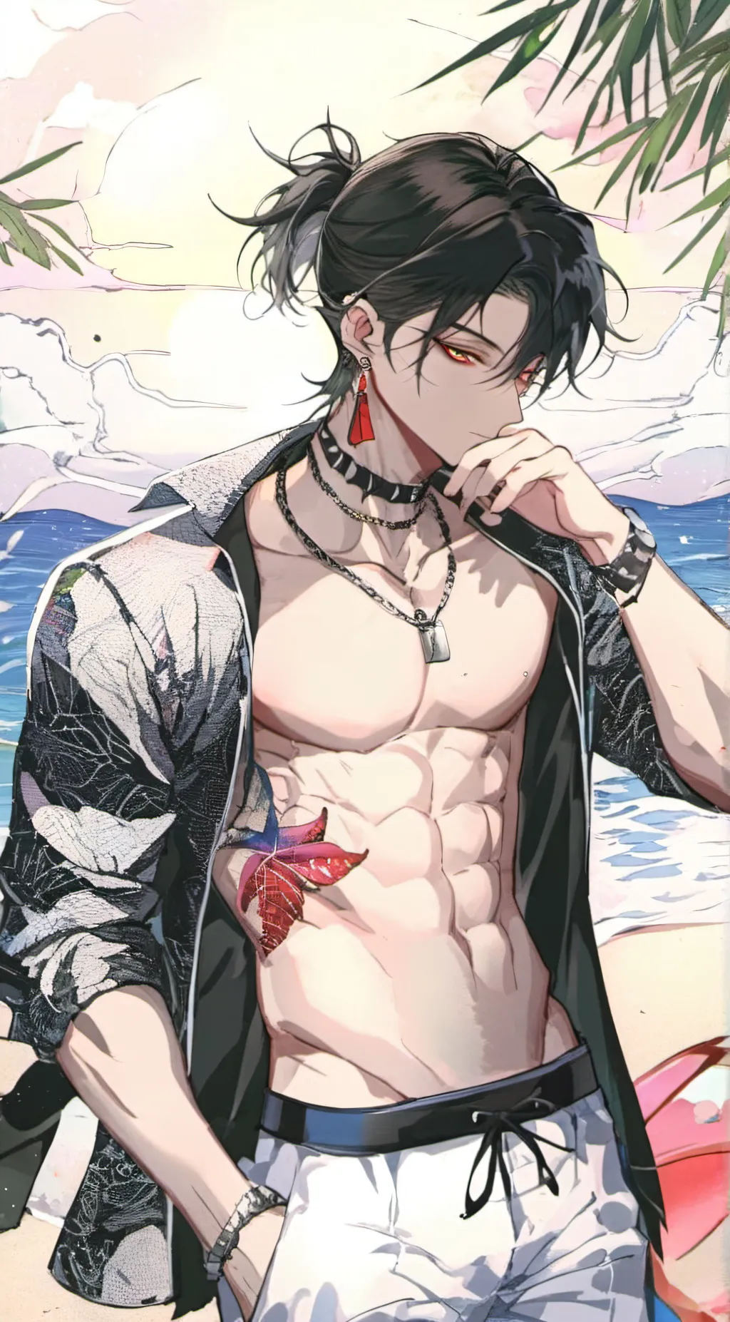 ai character: Beach Boy  background