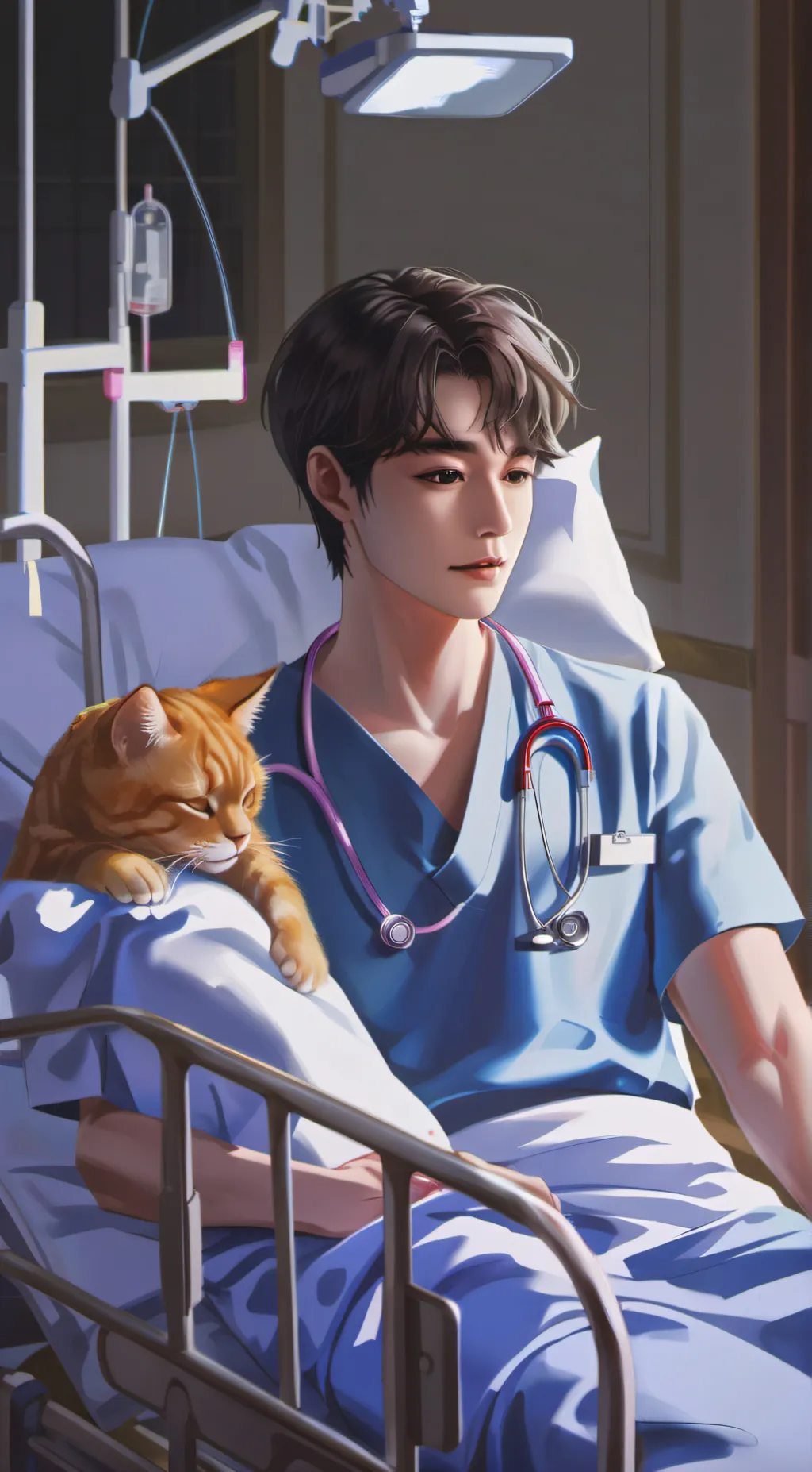 ai character: cancer cat background