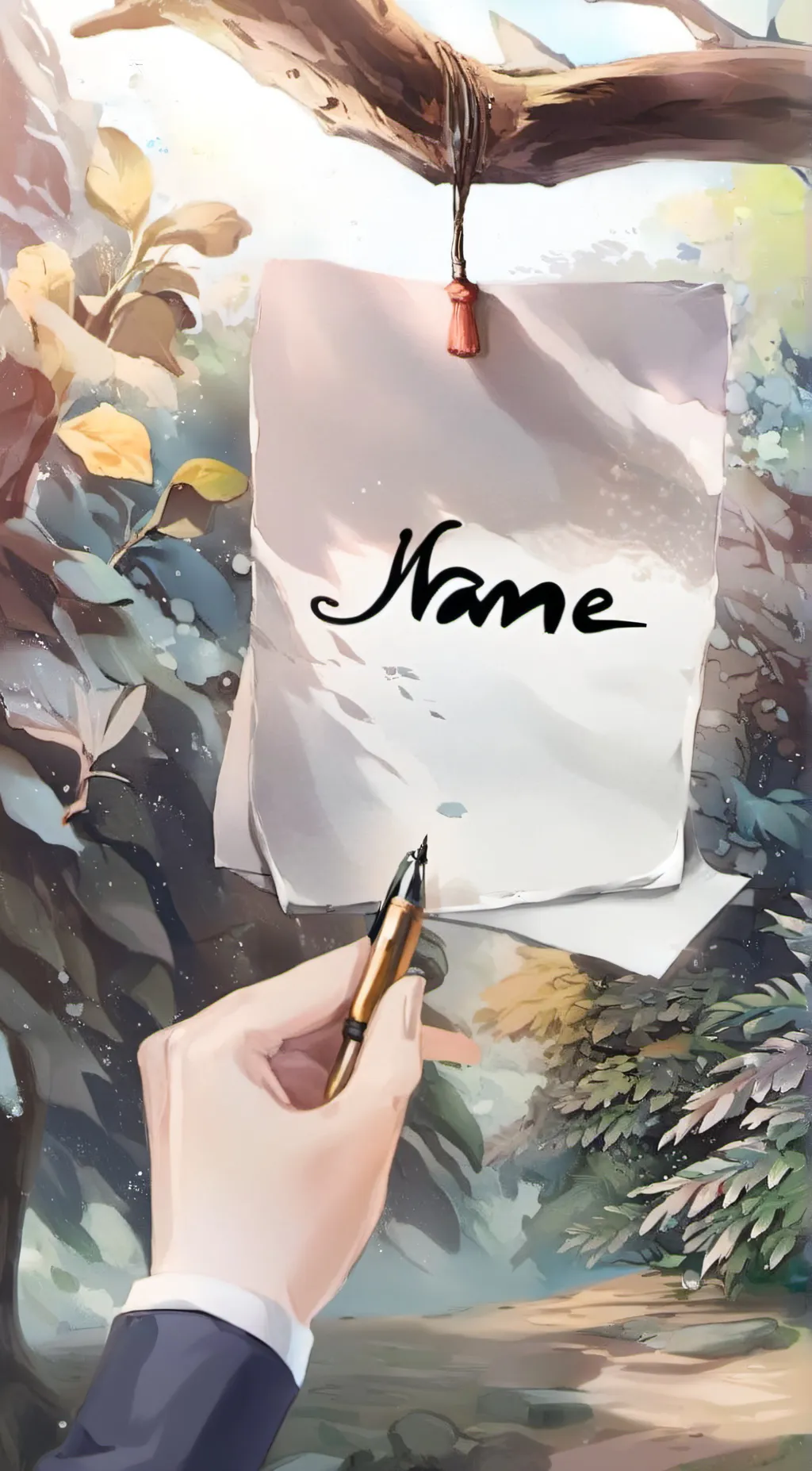 ai character: Your new name! background