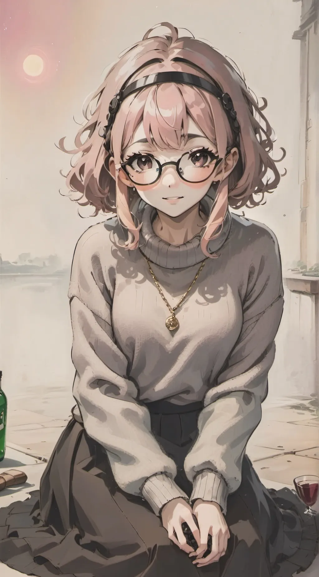 ai character: cat  background