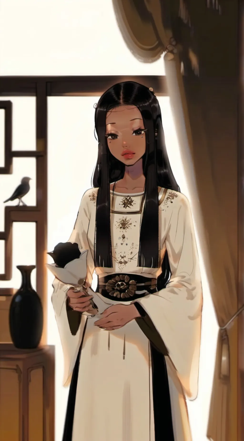 ai character: Rose background