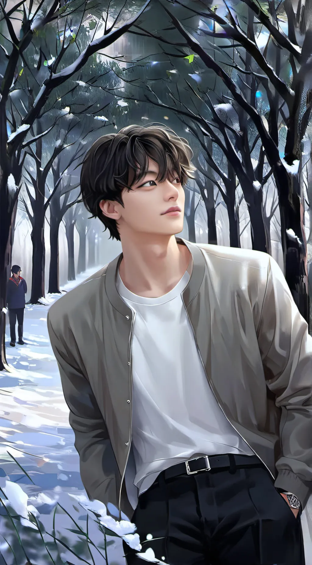 ai character: V (from bts) background