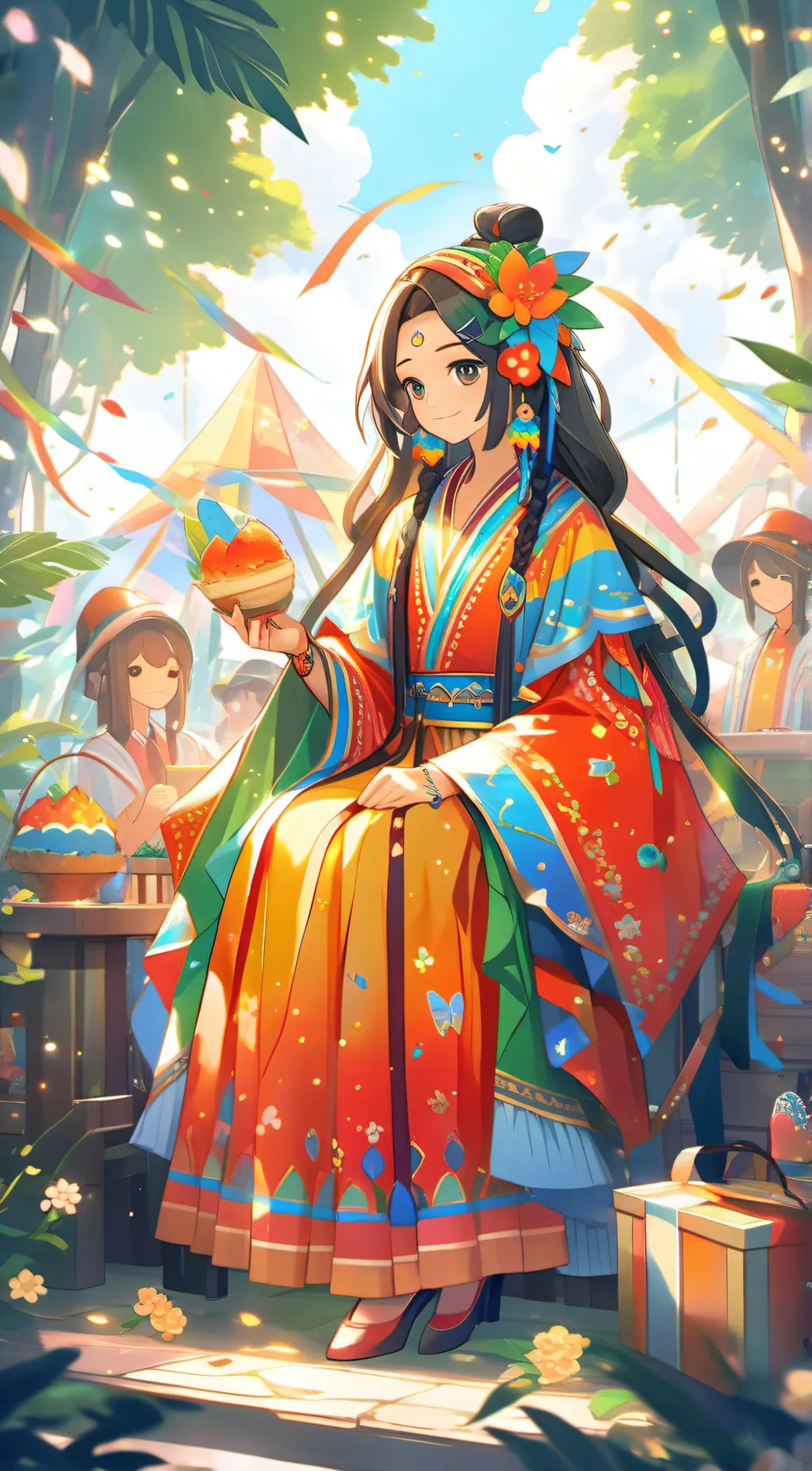 ai character: the rainbow club background