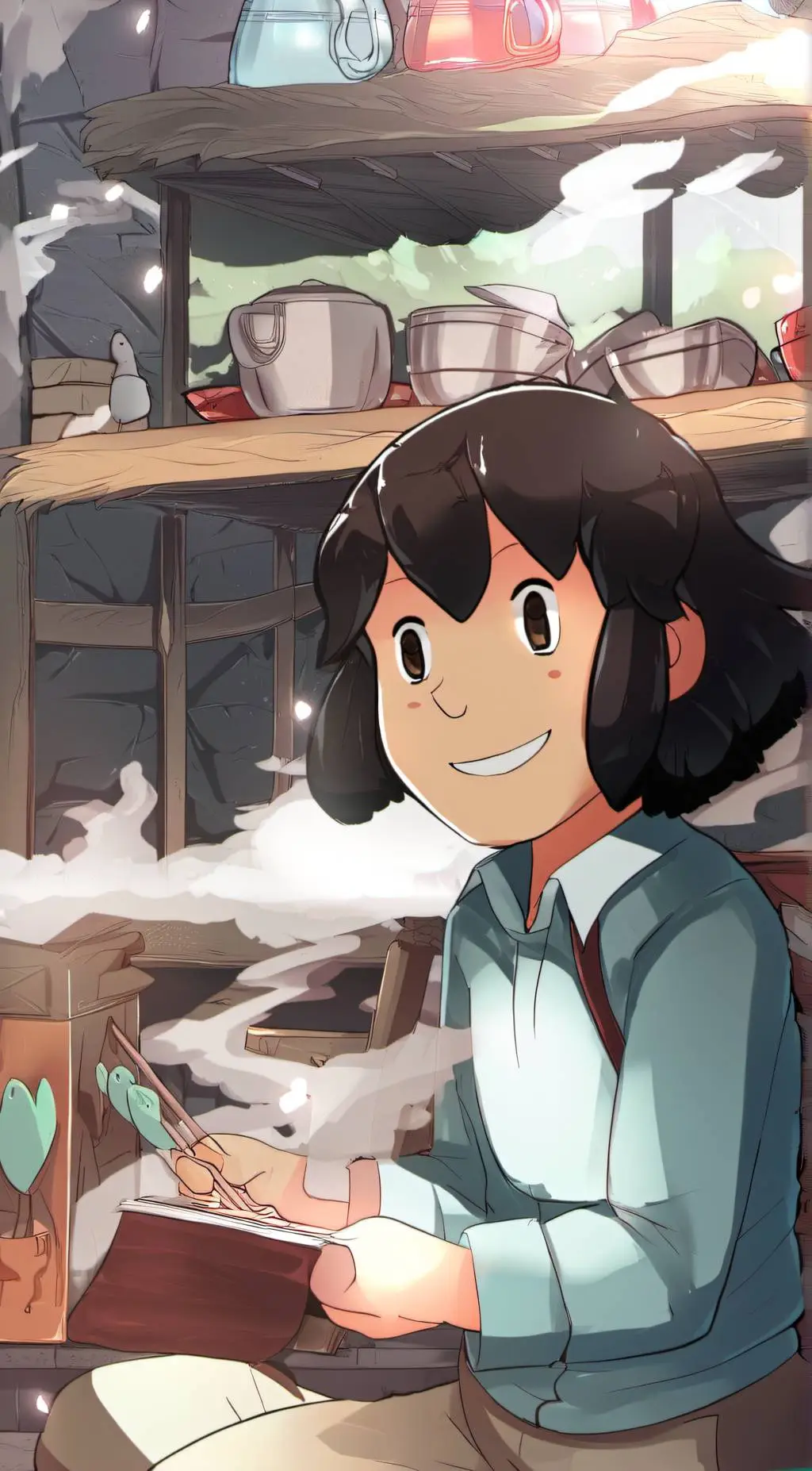 ai character: OLIVE background