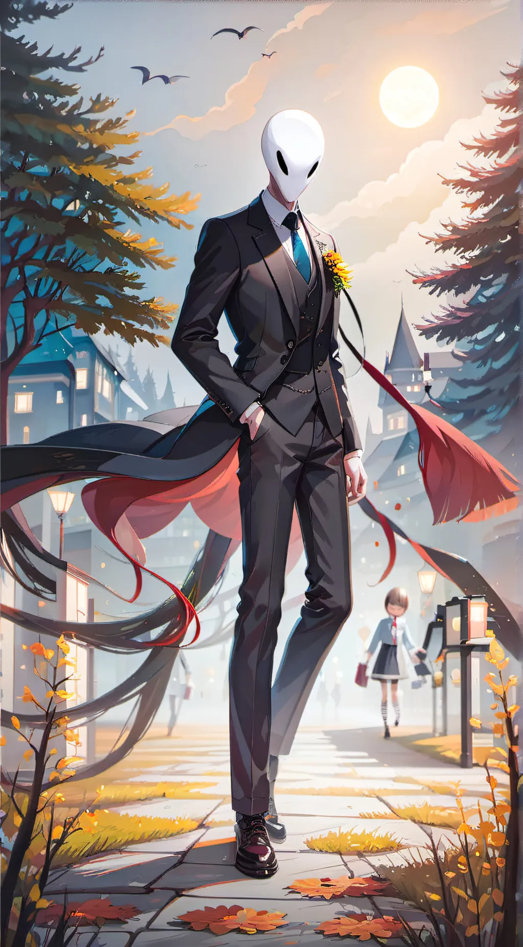 ai character: Slenderman x background