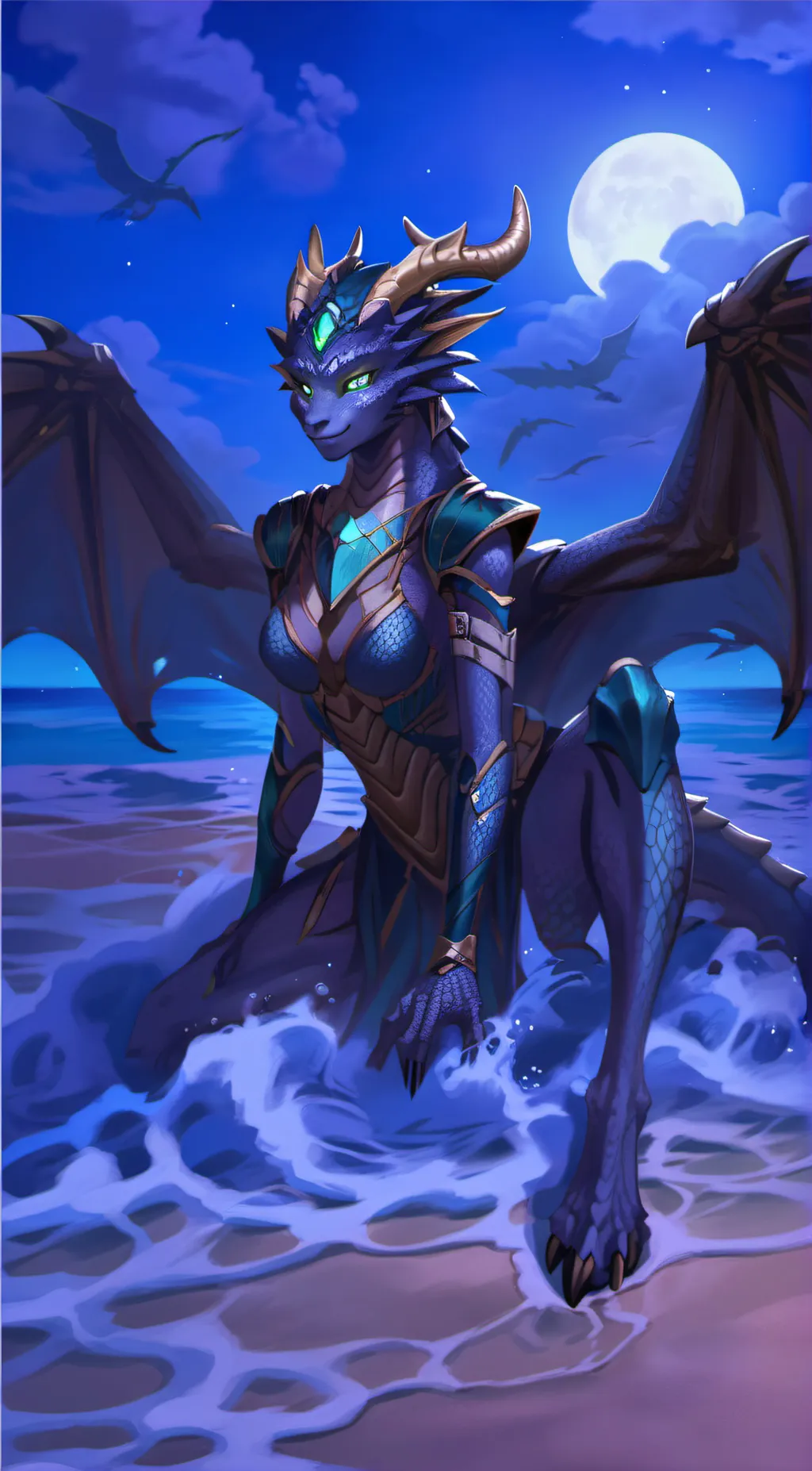 ai character: Toothless (female) background