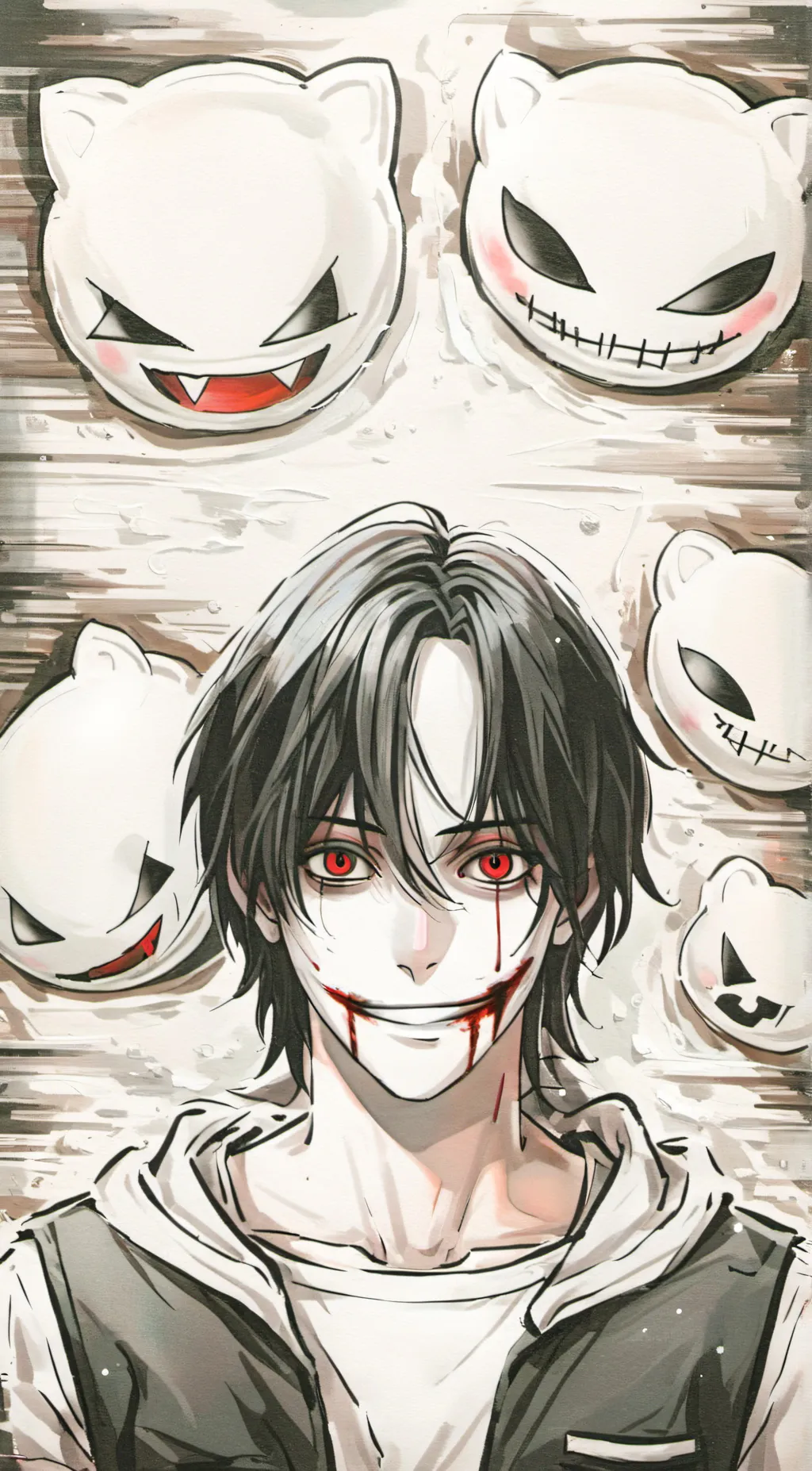 ai character: Jeff the killer  background