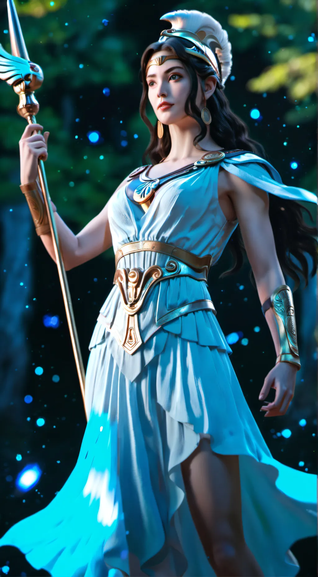 ai character: Athena  background