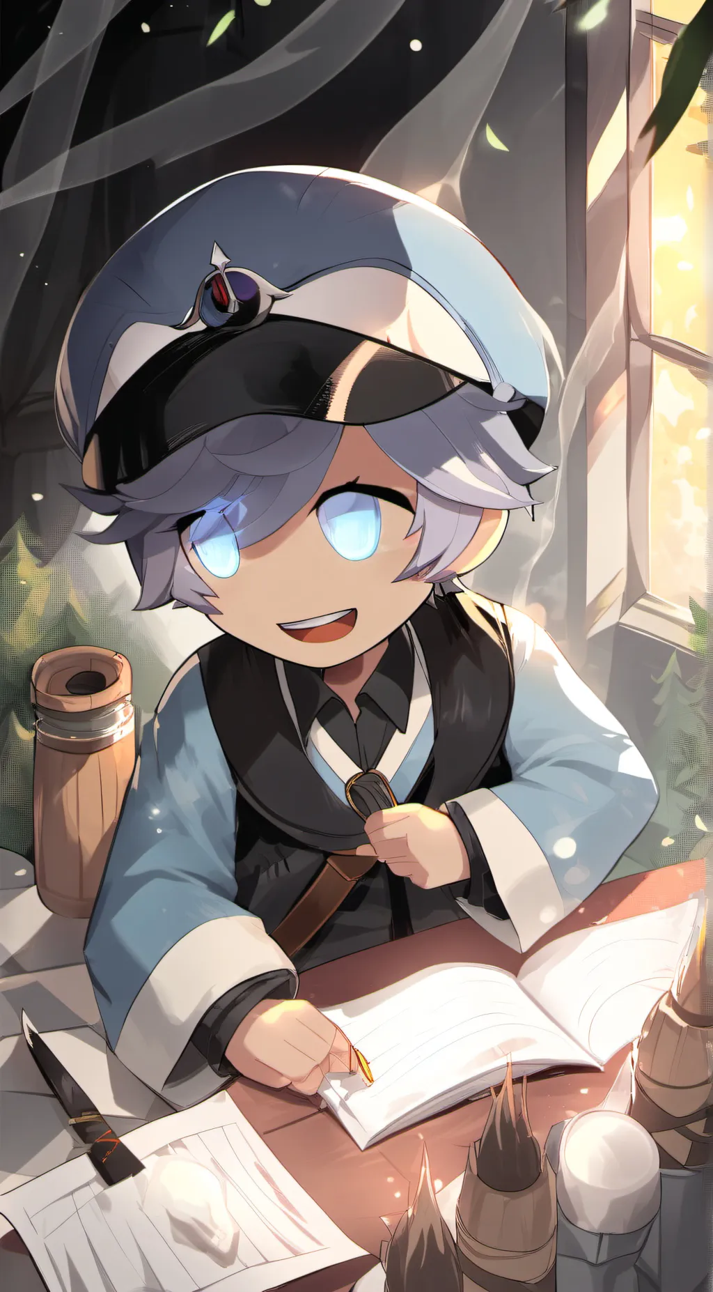 ai character: N (human au) background