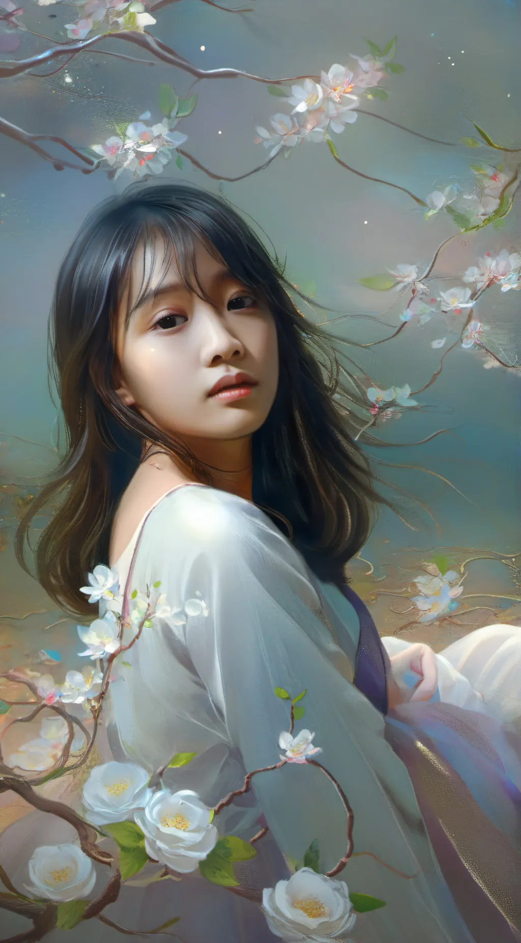 ai character: enchanted queen background