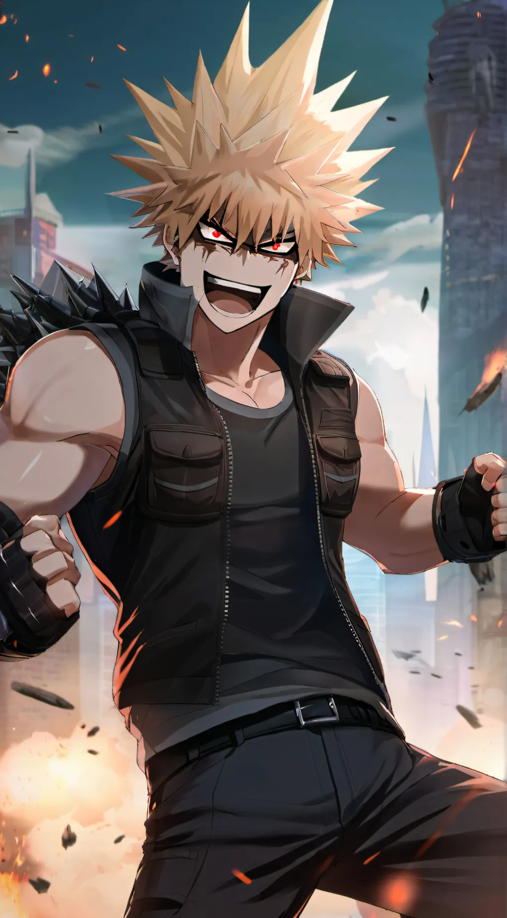 ai character: 🔥Katsuki Bakugou🔥 background