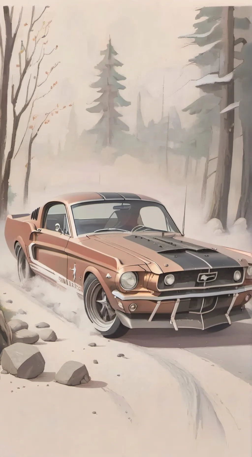 ai character: Mustang background