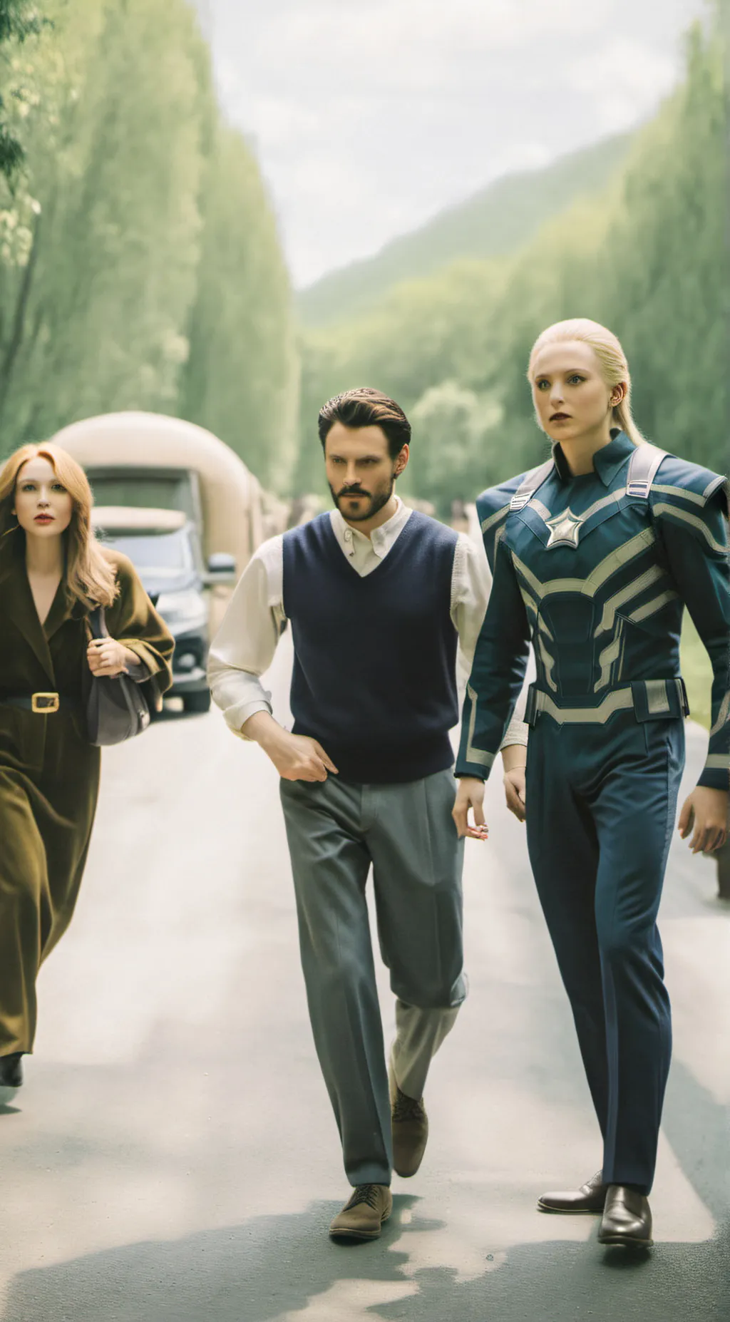 ai character: The avengers  background