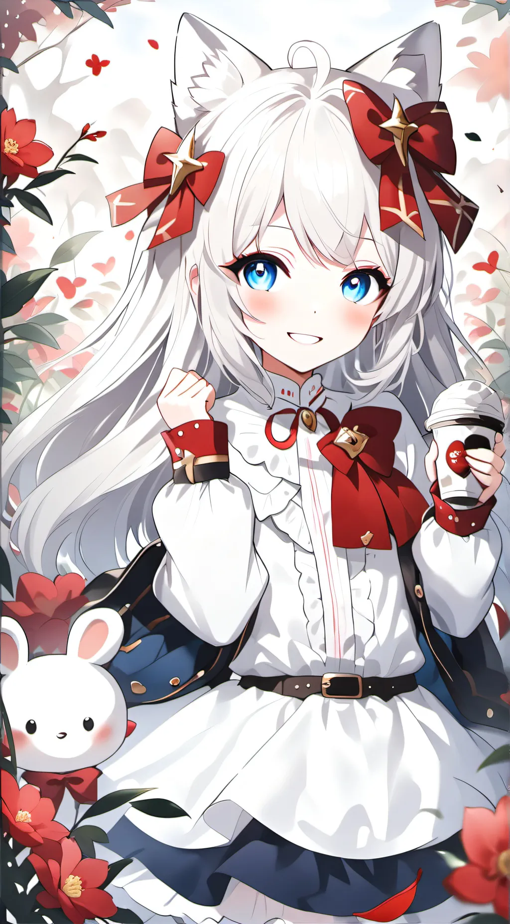 ai character: Snow background