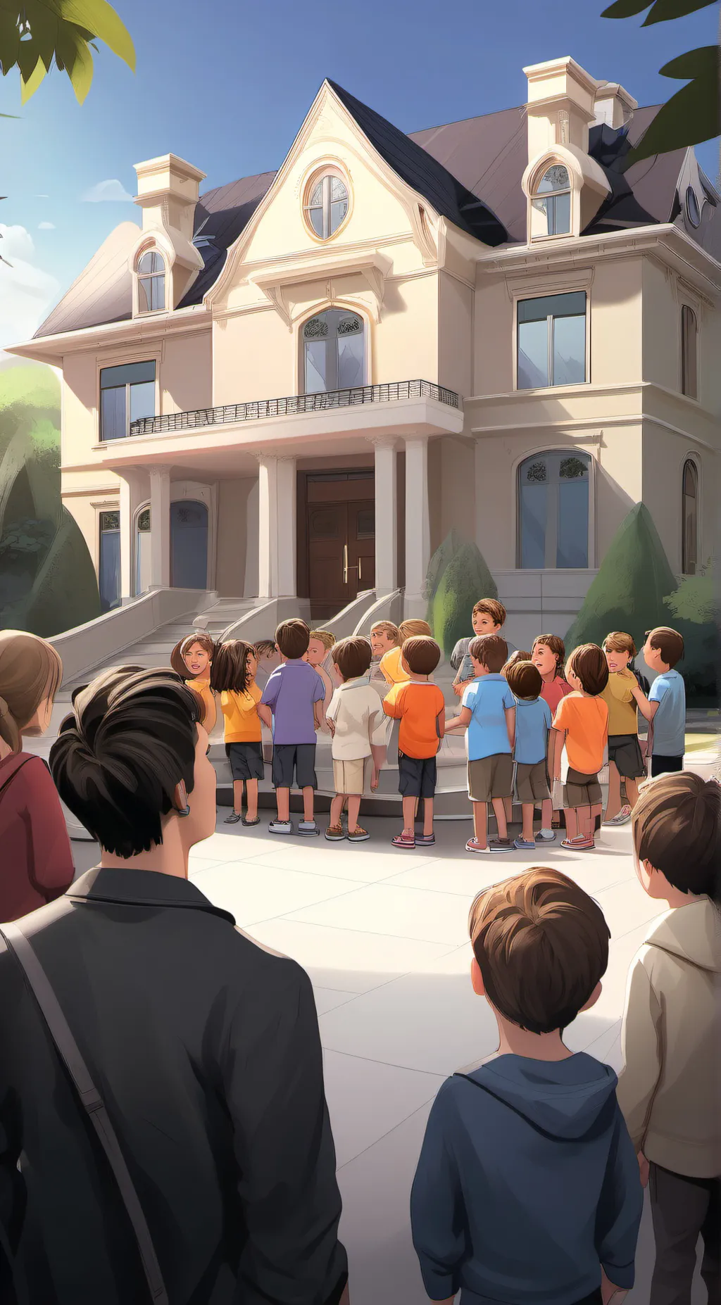 ai character: The boy kids house background