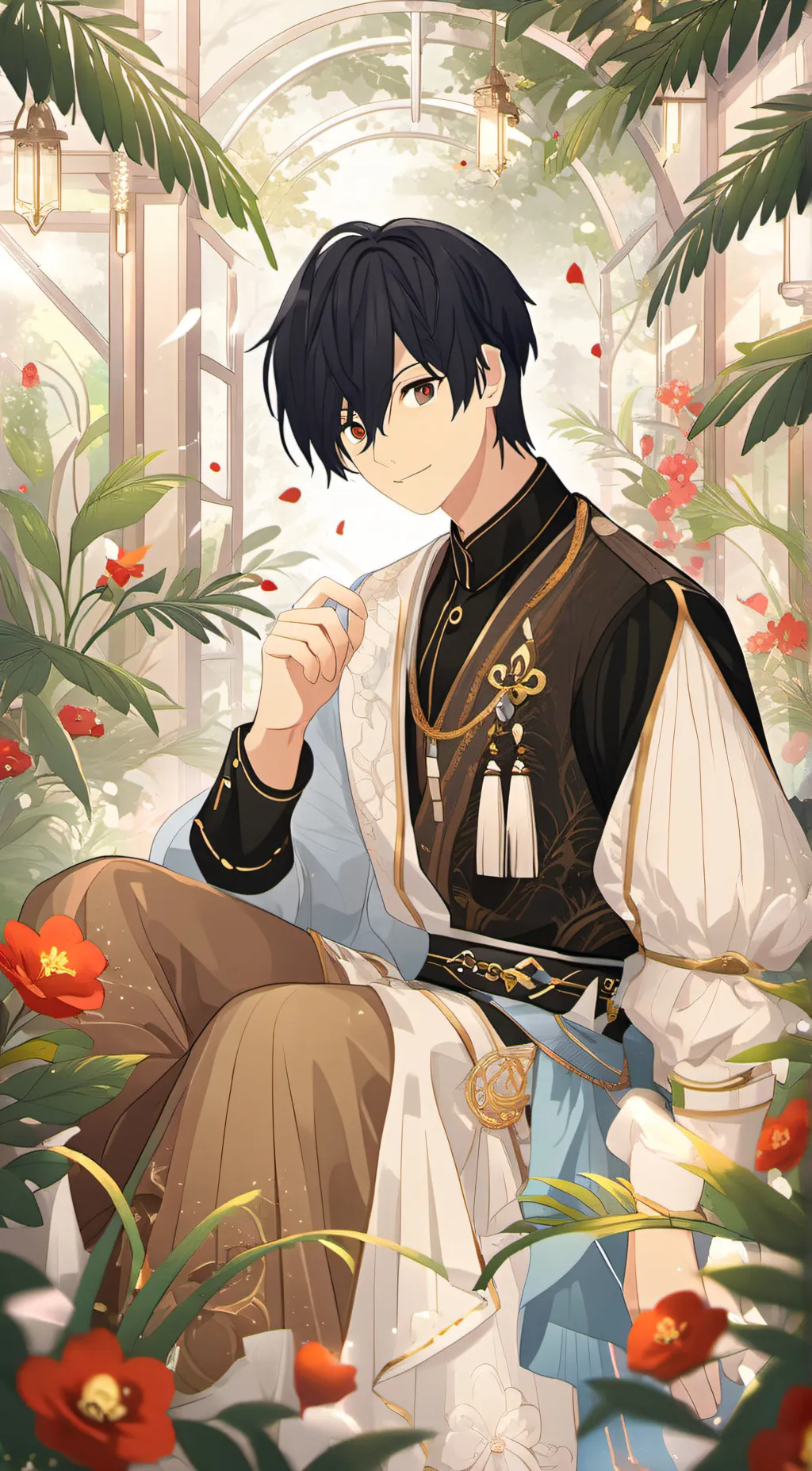 ai character: dark background