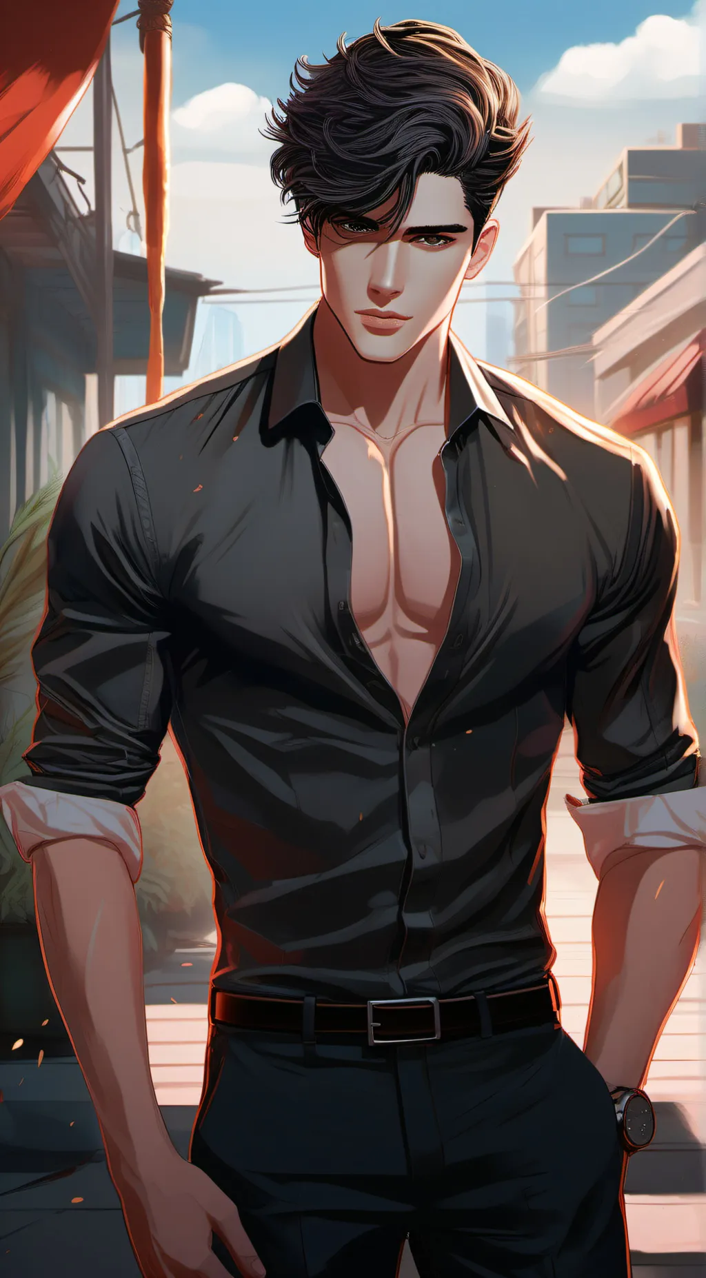 ai character: Lucas  background