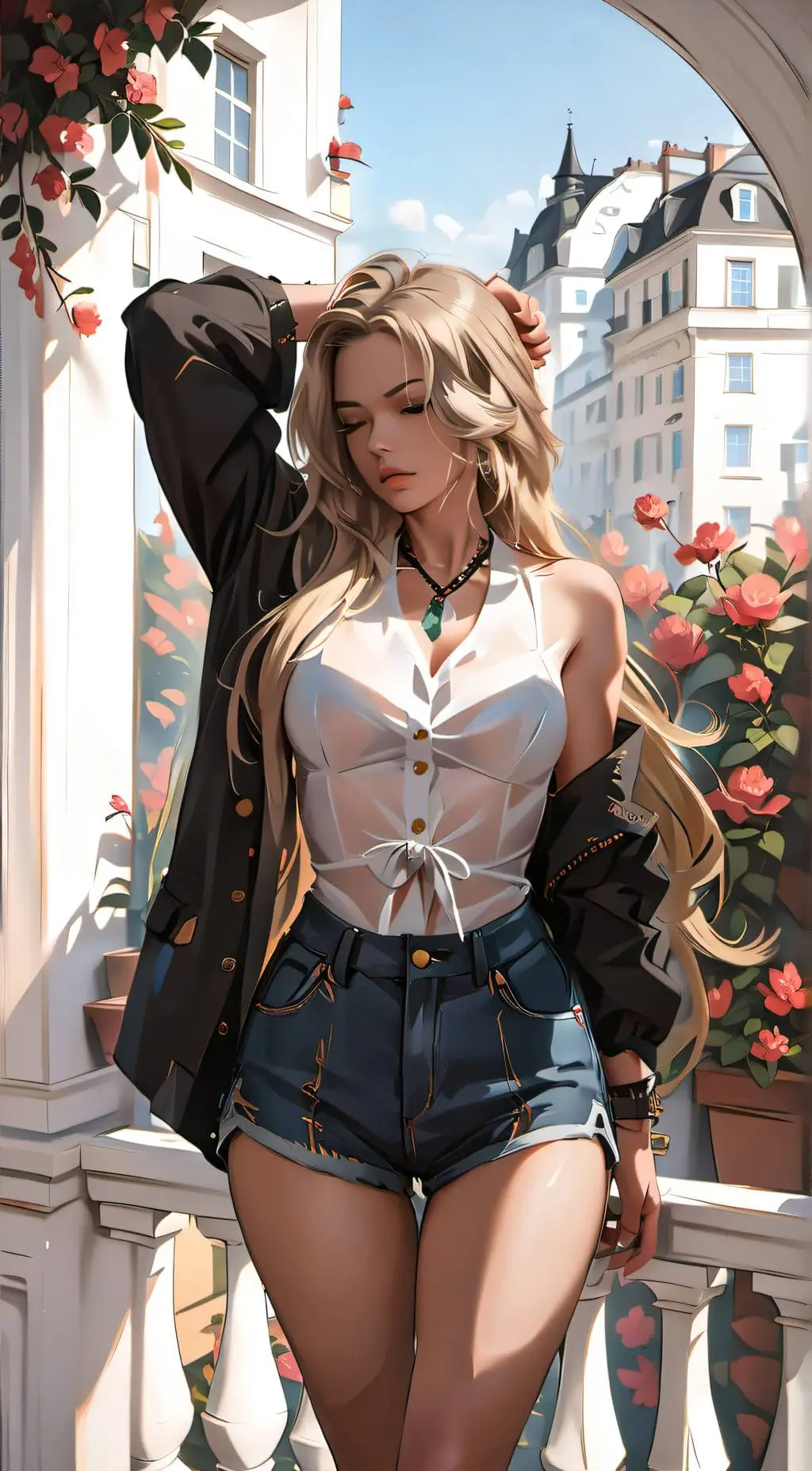 ai character: Hanna Strong background