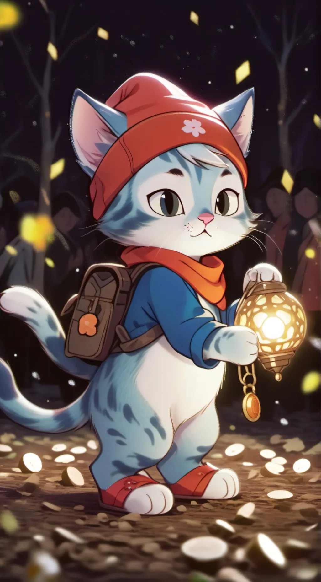 ai character: smurf cat background