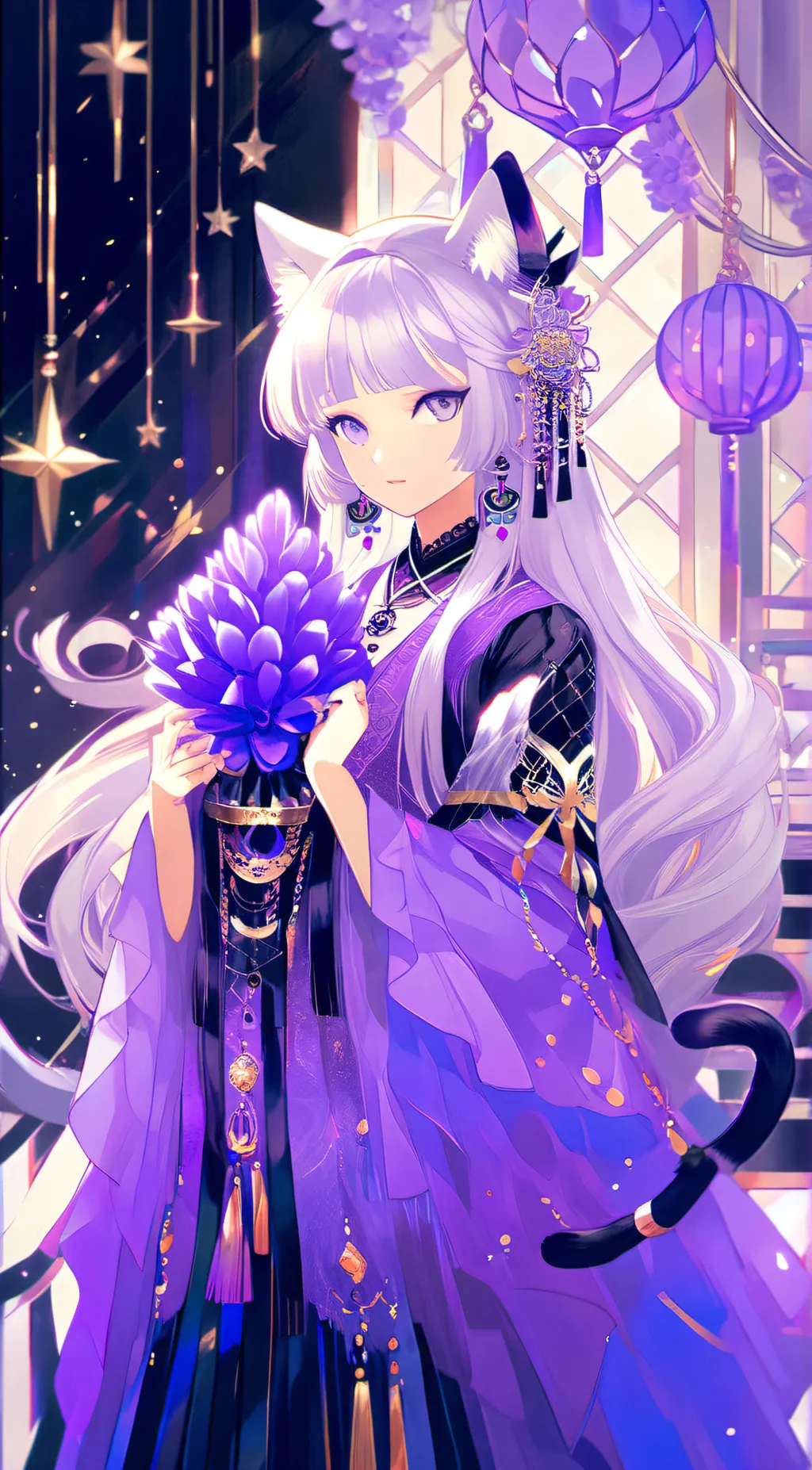 ai character: catnap woman background