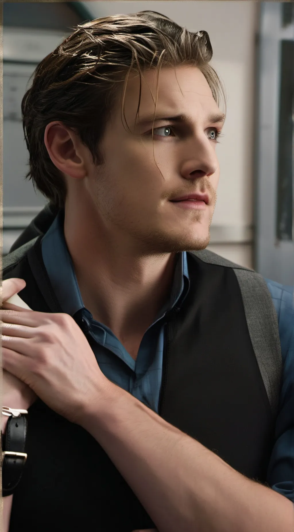 ai character: Ethan winters  background